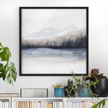Poster encadré - Lakeside With Mountains I