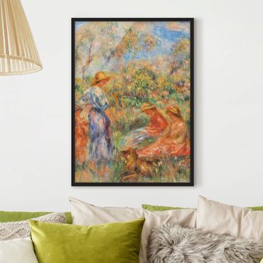Poster encadré - Auguste Renoir - Three Women and Child in a Landscape