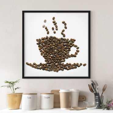 Poster encadré - Coffee Beans Cup