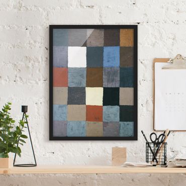 Poster encadré - Paul Klee - Color Chart (on Gray)
