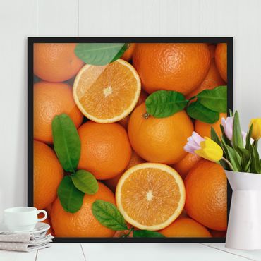 Poster encadré - Juicy oranges