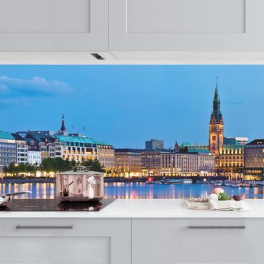 Revêtement mural cuisine - Hamburg Skyline