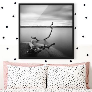 Poster encadré - Sunset In Black And White By The Lake