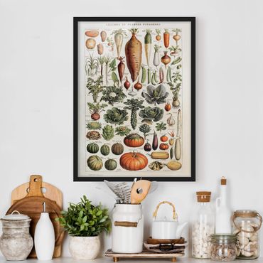 Poster encadré - Vintage Board Vegetables