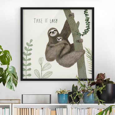 Poster encadré - Sloth Sayings - Easy