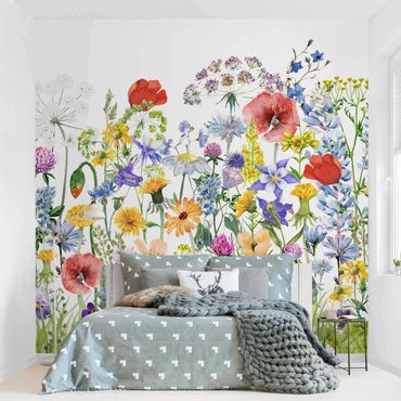Papier peint - Watercolour Flower Meadow