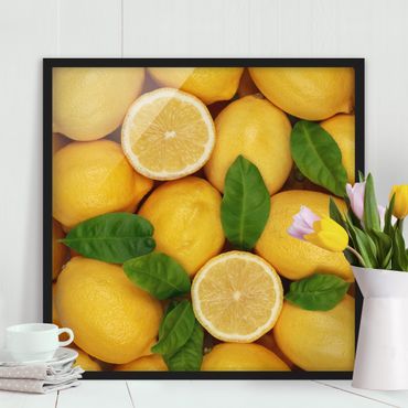 Poster encadré - Juicy lemons