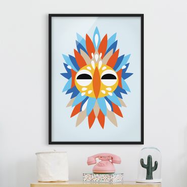 Poster encadré - Collage Ethnic Mask - Parrot