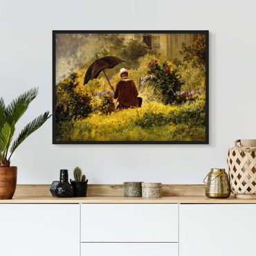 Poster encadré - Carl Spitzweg - The Painter In The Garden