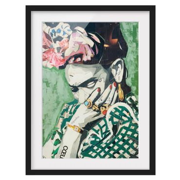 Poster encadré - Frida Kahlo - Collage No.3