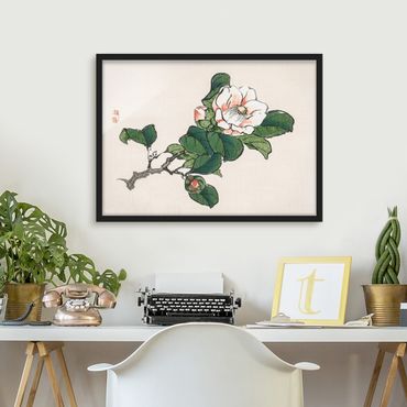 Poster encadré - Asian Vintage Drawing Apple Blossom