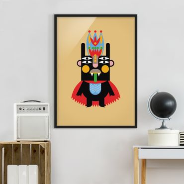 Poster encadré - Collage Ethno Monster - King