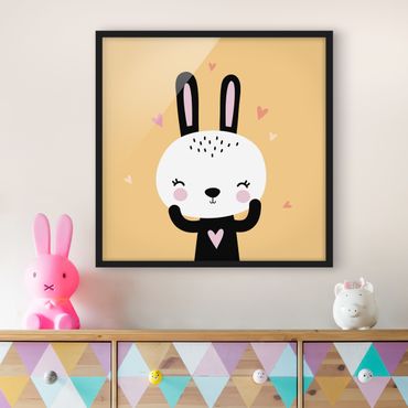 Poster encadré - The Happiest Rabbit