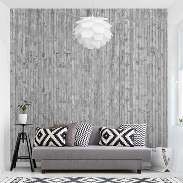 Papier peint - Concrete Look Wallpaper With Stripes