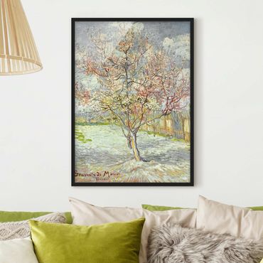 Poster encadré - Vincent van Gogh - Flowering Peach Trees