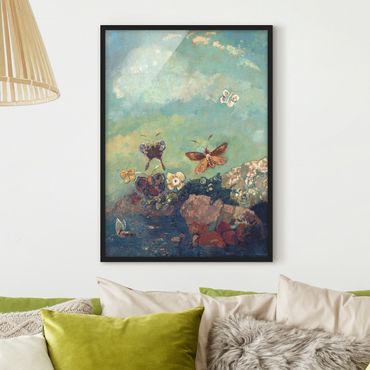 Poster encadré - Odilon Redon - Butterflies