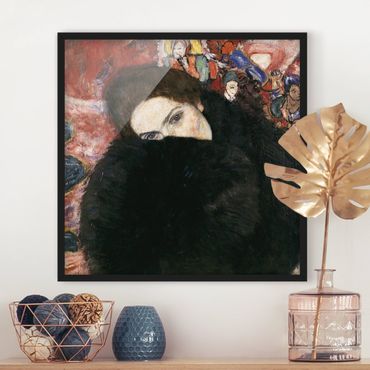 Poster encadré - Gustav Klimt - Lady With A Muff