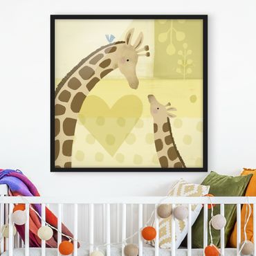Poster encadré - Mum And I - Giraffes