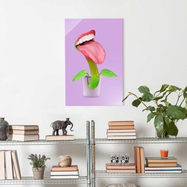 Tableau en verre - Carnivorous Plant With Mouth