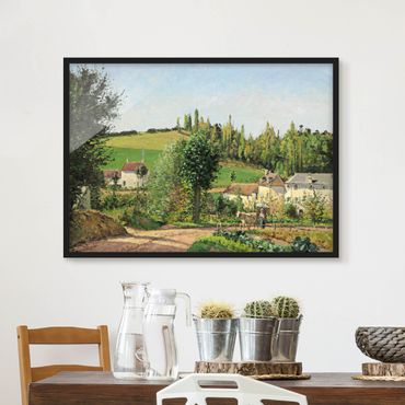 Poster encadré - Camille Pissarro - Hamlet In The SurRolling Hillss Of Pontoise