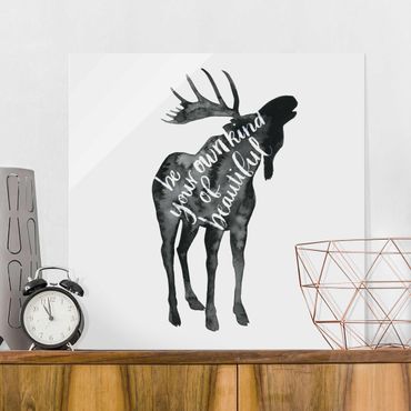 Tableau en verre - Animals With Wisdom - Elk