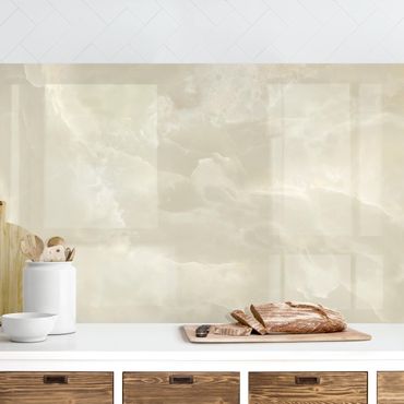 Revêtement mural cuisine - Onyx Marble Cream