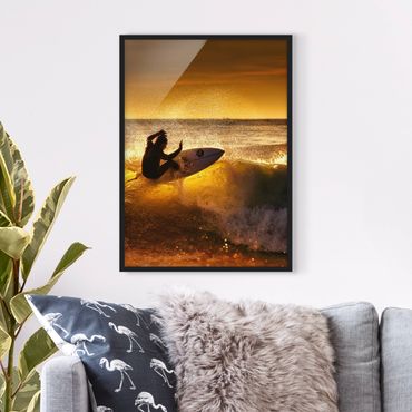 Poster encadré - Sun, Fun and Surf