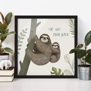 Poster encadré - Sloth Sayings - Back