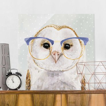 Tableau en verre - Animals With Glasses - Owl