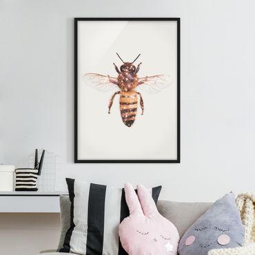 Poster encadré - Bee With Glitter