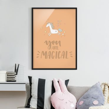 Poster encadré - You Are Magical Unicorn