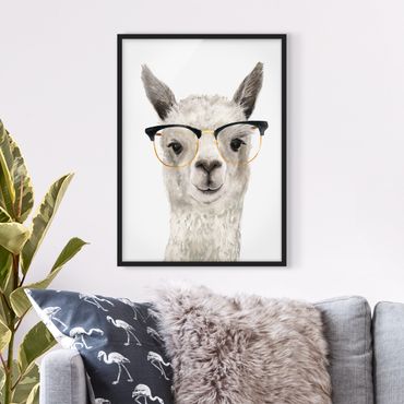 Poster encadré - Hip Lama With Glasses I