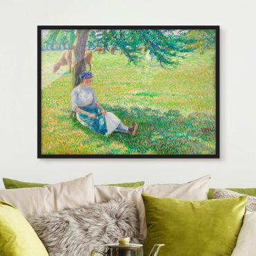 Poster encadré - Camille Pissarro - Cowgirl, Eragny