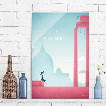 Tableau en verre - Travel Poster - Rome