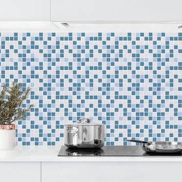 Revêtement mural cuisine - Mosaic Tiles Blue Gray