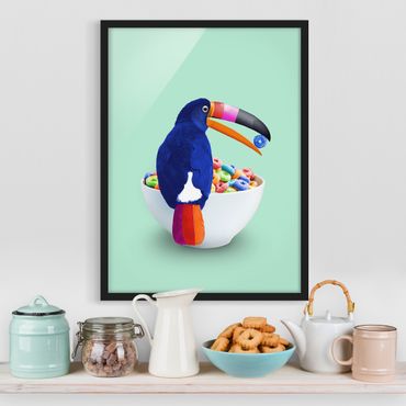 Poster encadré - Breakfast With Toucan
