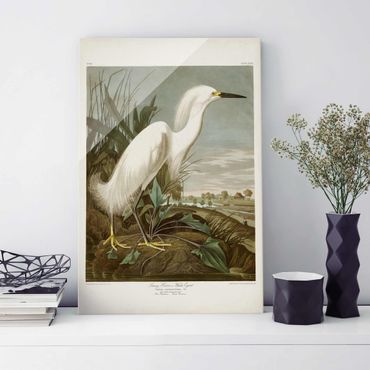 Tableau en verre - Vintage Board White Heron I