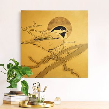 Tableau sur toile or - Golden Sun Behind Bird I