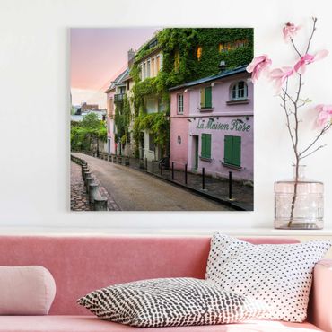 Tableau en verre - Rose Coloured Twilight In Paris