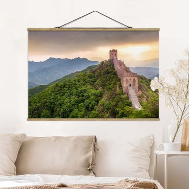 Tableau en tissu avec porte-affiche - The Infinite Wall Of China - Format paysage 3:2