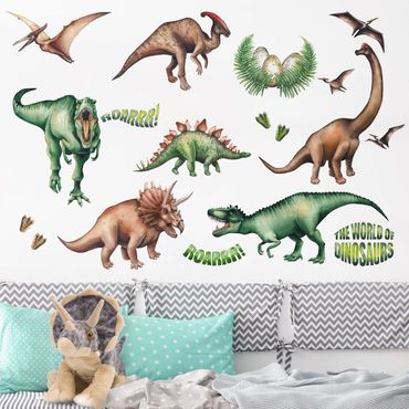Sticker mural - The world of dinosaurs