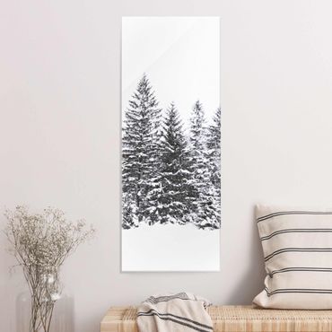 Glass print - Dark Winter Landscape