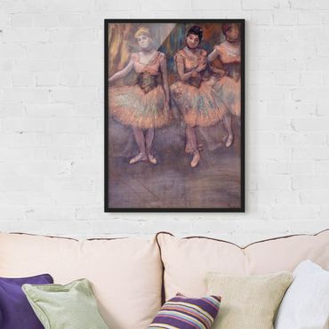Poster encadré - Edgar Degas - Three Dancers before Exercise