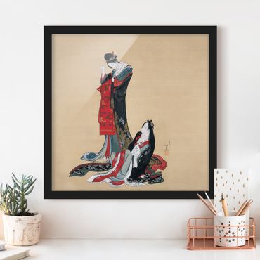 Poster encadré - Katsushika Hokusai - Two Courtesans
