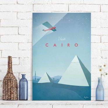 Tableau en verre - Travel Poster - Cairo