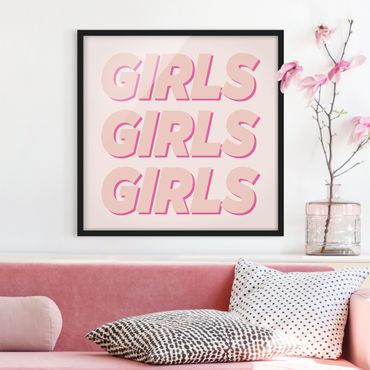 Poster encadré - Girls Girls Girls