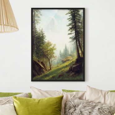 Poster encadré - Albert Bierstadt - Among the Bernese Alps