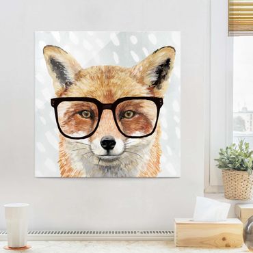 Tableau en verre - Animals With Glasses - Fox