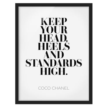 Poster encadré - Keep Your Head High