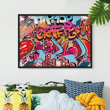 Poster encadré - Hip Hop Graffiti